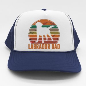 Retro Labrador Dad Gift Dog Daddy Golden Black Lab Father Trucker Hat