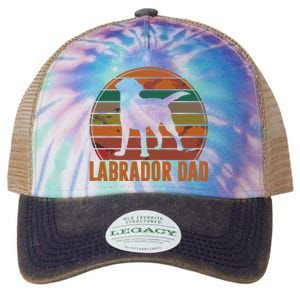 Retro Labrador Dad Gift Dog Daddy Golden Black Lab Father Legacy Tie Dye Trucker Hat