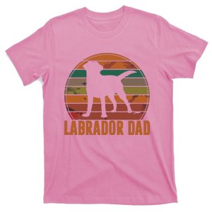 Retro Labrador Dad Gift Dog Daddy Golden Black Lab Father T-Shirt