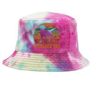 Retro Labrador Dad Gift Dog Daddy Golden Black Lab Father Tie-Dyed Bucket Hat