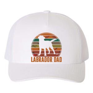 Retro Labrador Dad Gift Dog Daddy Golden Black Lab Father Yupoong Adult 5-Panel Trucker Hat