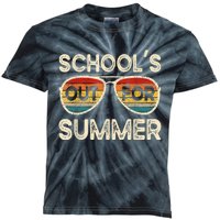 Retro Last Day Of School Schools Out For Summer Teacher Kids Tie-Dye T-Shirt