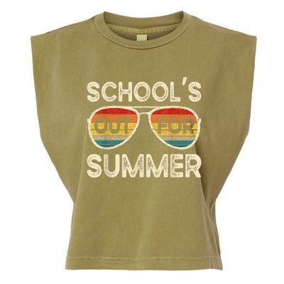 Retro Last Day Of School Schools Out For Summer Teacher Garment-Dyed Women's Muscle Tee