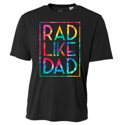 Rad Like Dad Tie Dye Funny Fathers Day Cooling Performance Crew T-Shirt