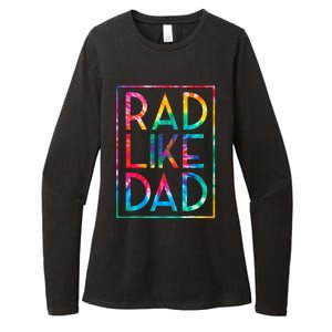 Rad Like Dad Tie Dye Funny Fathers Day Womens CVC Long Sleeve Shirt