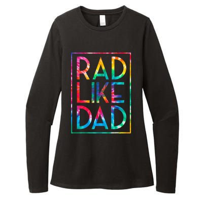 Rad Like Dad Tie Dye Funny Fathers Day Womens CVC Long Sleeve Shirt