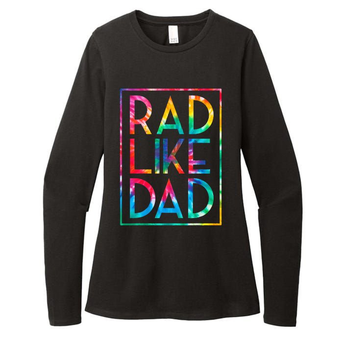 Rad Like Dad Tie Dye Funny Fathers Day Womens CVC Long Sleeve Shirt