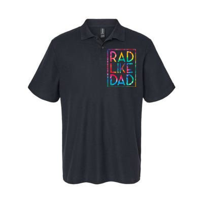 Rad Like Dad Tie Dye Funny Fathers Day Softstyle Adult Sport Polo