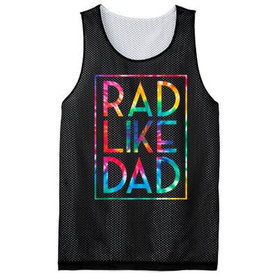 Rad Like Dad Tie Dye Funny Fathers Day Mesh Reversible Basketball Jersey Tank