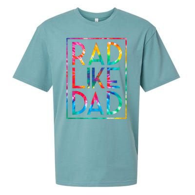 Rad Like Dad Tie Dye Funny Fathers Day Sueded Cloud Jersey T-Shirt