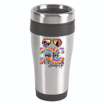Retro Last Day Of School Schools Out For Summer Teacher Life 16oz Travel Tumbler