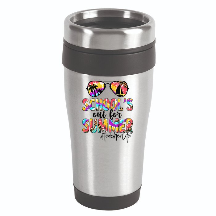 Retro Last Day Of School Schools Out For Summer Teacher Life 16oz Travel Tumbler