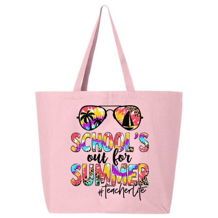 Retro Last Day Of School Schools Out For Summer Teacher Life 25L Jumbo Tote