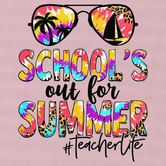 Retro Last Day Of School Schools Out For Summer Teacher Life 25L Jumbo Tote