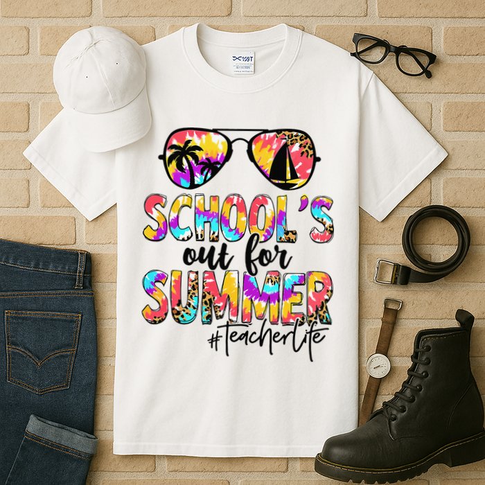 Retro Last Day Of School Schools Out For Summer Teacher Life Tall T-Shirt