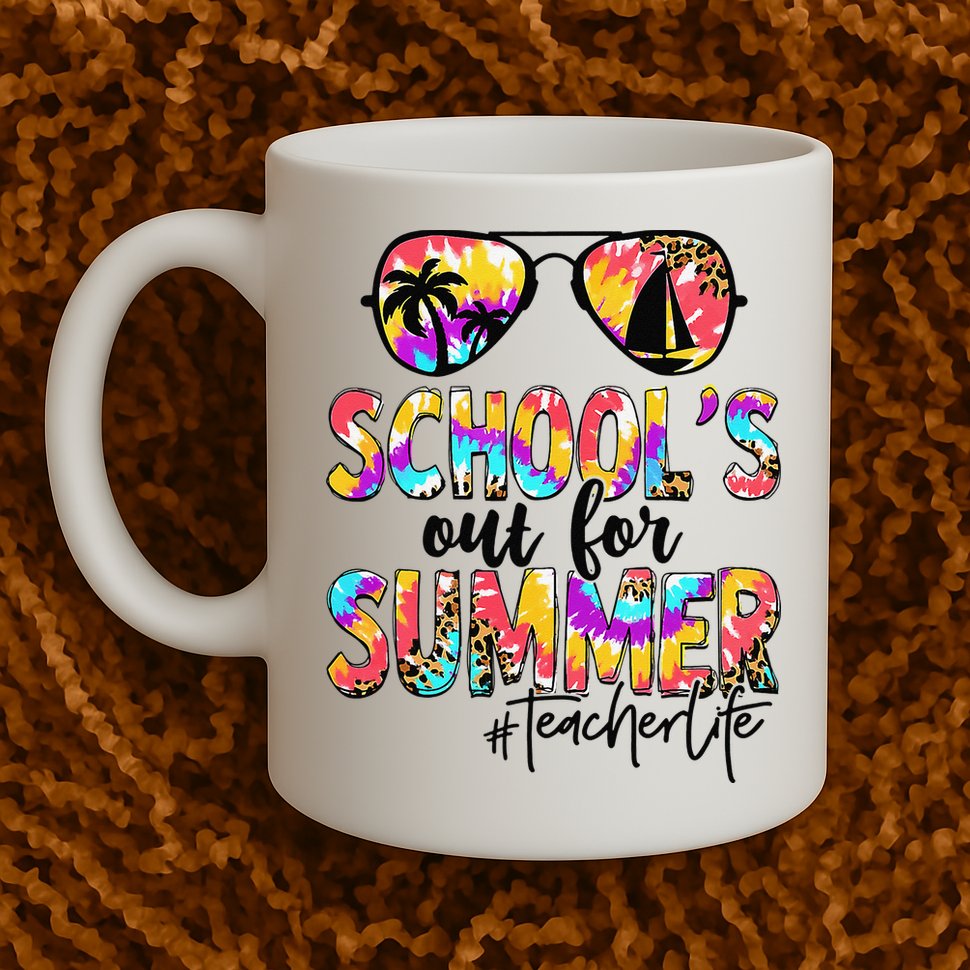 Retro Last Day Of School Schools Out For Summer Teacher Life Mug