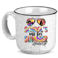 Retro Last Day Of School Schools Out For Summer Teacher Life 15oz Campfire Ceramic Mug