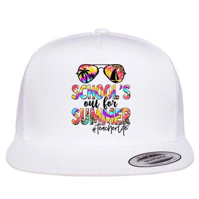 Retro Last Day Of School Schools Out For Summer Teacher Life Flatbill Hat
