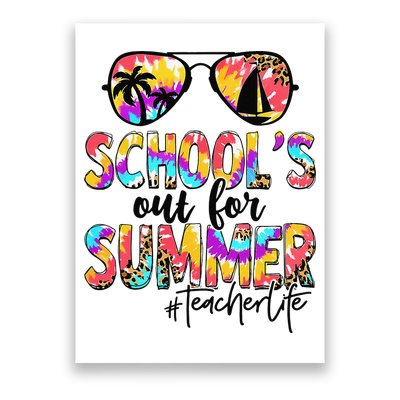 Retro Last Day Of School Schools Out For Summer Teacher Life Poster