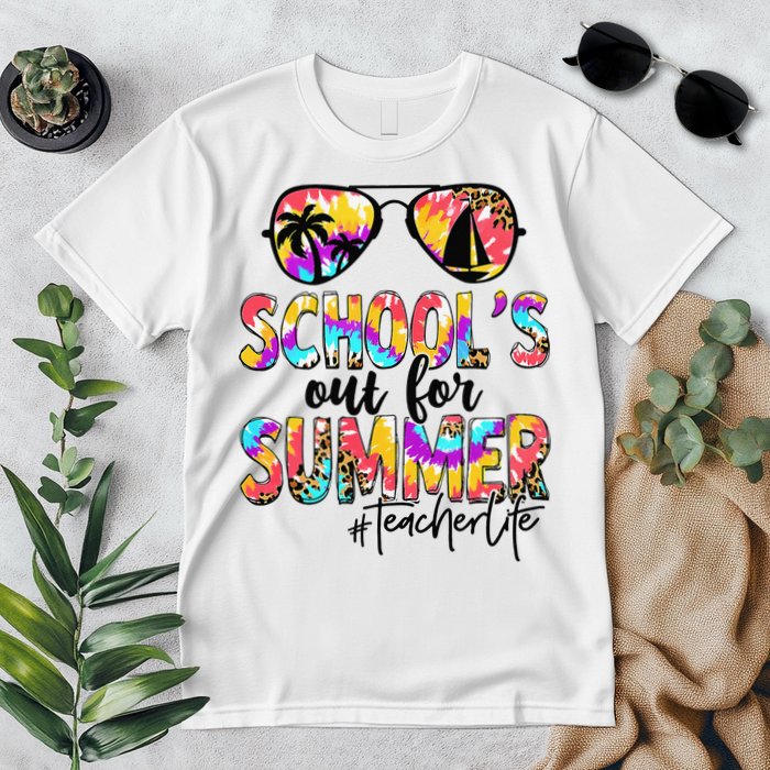 Retro Last Day Of School Schools Out For Summer Teacher Life Premium T-Shirt