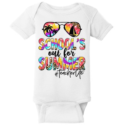 Retro Last Day Of School Schools Out For Summer Teacher Life Baby Bodysuit