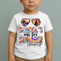 Retro Last Day Of School Schools Out For Summer Teacher Life Toddler T-Shirt