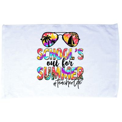 Retro Last Day Of School Schools Out For Summer Teacher Life Microfiber Hand Towel