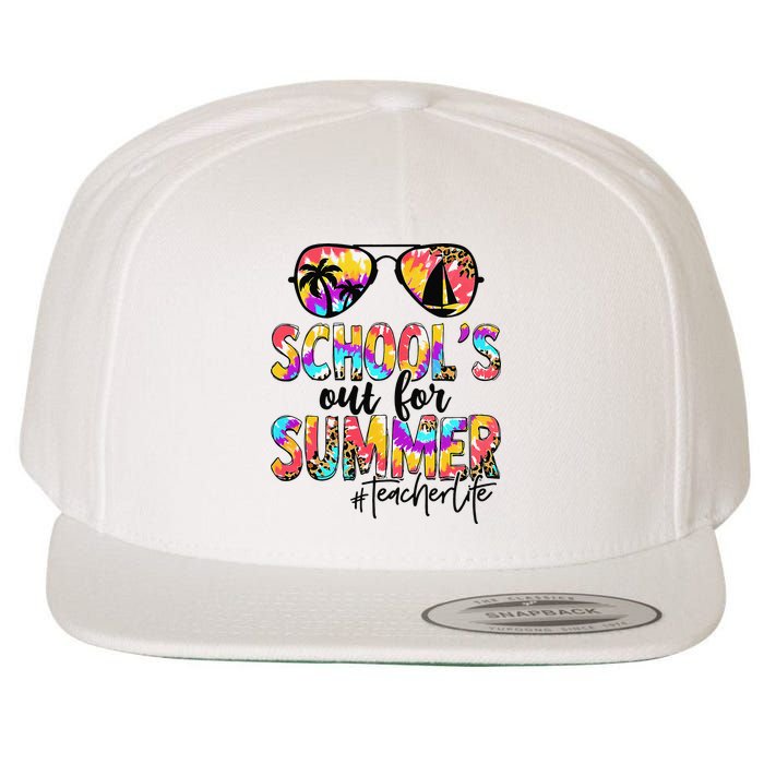 Retro Last Day Of School Schools Out For Summer Teacher Life Wool Snapback Cap
