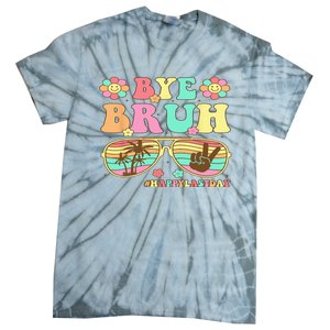 Retro Last Day Of School Hello Summer Bye Bruh Teacher Tie-Dye T-Shirt