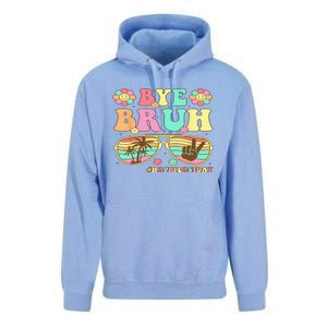 Retro Last Day Of School Hello Summer Bye Bruh Teacher Unisex Surf Hoodie