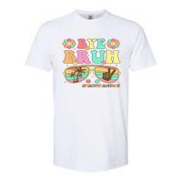 Retro Last Day Of School Hello Summer Bye Bruh Teacher Softstyle CVC T-Shirt