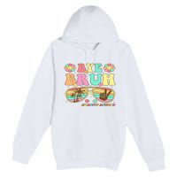 Retro Last Day Of School Hello Summer Bye Bruh Teacher Premium Pullover Hoodie