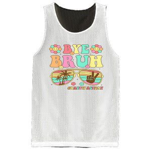 Retro Last Day Of School Hello Summer Bye Bruh Teacher Mesh Reversible Basketball Jersey Tank