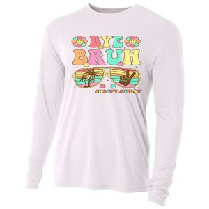 Retro Last Day Of School Hello Summer Bye Bruh Teacher Cooling Performance Long Sleeve Crew