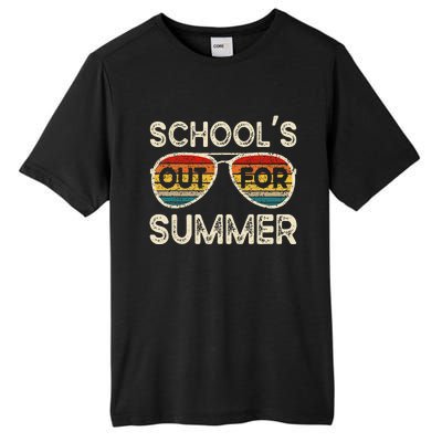 Retro Last Day Of School Schools Out For Summer Teacher Tall Fusion ChromaSoft Performance T-Shirt