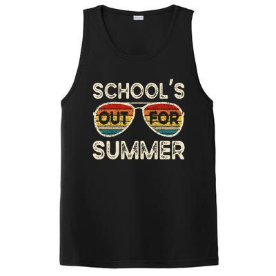 Retro Last Day Of School Schools Out For Summer Teacher PosiCharge Competitor Tank