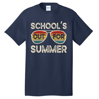 Retro Last Day Of School Schools Out For Summer Teacher Tall T-Shirt