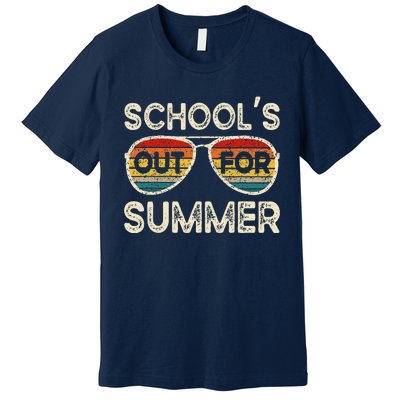 Retro Last Day Of School Schools Out For Summer Teacher Premium T-Shirt