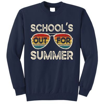 Retro Last Day Of School Schools Out For Summer Teacher Tall Sweatshirt