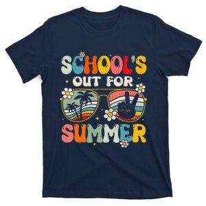 Retro Last Day Of SchoolS Out For Summer Teacher T-Shirt