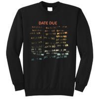 Retro Library Due Date Vintage Librarian Date Due Sweatshirt