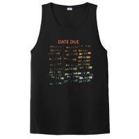 Retro Library Due Date Vintage Librarian Date Due PosiCharge Competitor Tank