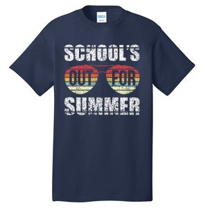 Retro Last Day Of School Schools Out For Summer Teacher Gift Tall T-Shirt