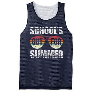 Retro Last Day Of School Schools Out For Summer Teacher Gift Mesh Reversible Basketball Jersey Tank