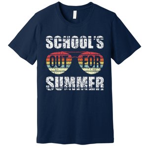 Retro Last Day Of School Schools Out For Summer Teacher Gift Premium T-Shirt