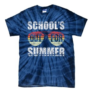 Retro Last Day Of School Schools Out For Summer Teacher Gift Tie-Dye T-Shirt