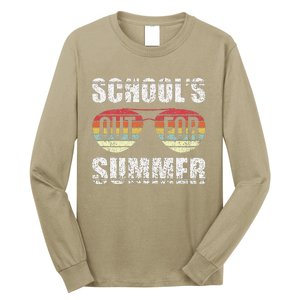 Retro Last Day Of School Schools Out For Summer Teacher Gift Long Sleeve Shirt