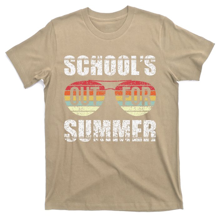 Retro Last Day Of School Schools Out For Summer Teacher Gift T-Shirt