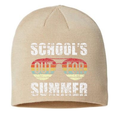 Retro Last Day Of School Schools Out For Summer Teacher Gift Sustainable Beanie