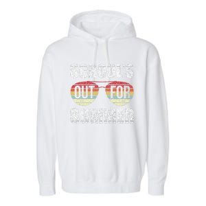 Retro Last Day Of School Schools Out For Summer Teacher Gift Garment-Dyed Fleece Hoodie